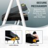 SocTone 3 Step Ladder, Folding Step Stool for Adults with Handle, Lightweight