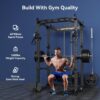 Sportsroyals Power Cage,1600lbs Multi-Function Power Rack with Adjustable Cable Crossover System and More Training Attachment, Weight Cage for Home Gym