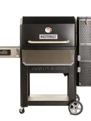 1050 Digital Charcoal Grill and Smoker Combo in Black