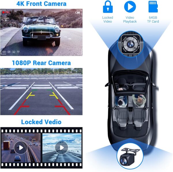 e92fb5702ad5474c8a35e00e409844c1 Wireless Apple Carplay Screen for Car 4K Dash Cam, 9" Portable Apple Carplay & Android Auto Car Stereo, with 1080p Backup Camera, GPS Navigation/Mirror Link/Voice Control/Bluetooth