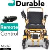 2020 Model Wide Seats Fold & Travel Lightweight Wheelchair Motor Motorized Wheelchairs Electric Silla De Ruedas Power Wheelchair Power Scooter Aviation Travel Safe Heavy Duty Mobility Aids Chair