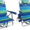 2 Backpack Beach Chairs with Storage Pouch and Towel Bar