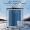 3.5 Cubic Feet Chest Freezer with 2 Removable Baskets Free Standing Top Open Door Compact Freezer with Adjustable Temperature for Home/Kitchen/Office/Bar (3.5 Cubic Feet, White)