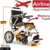 2020 Model Fold & Travel Lightweight Electric Wheelchair Motor Motorized Wheelchairs Electric Silla De Ruedas Power Wheelchair Power Scooter Aviation Travel Safe Heavy Duty Mobility Aids Chair