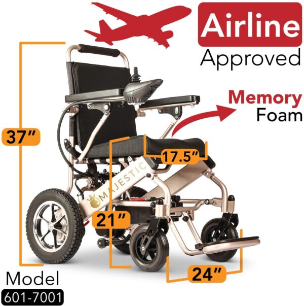 ec5a42a2118c4424be1a1e63b2a85fcb 2020 Model Fold & Travel Lightweight Electric Wheelchair Motor Motorized Wheelchairs Electric Silla De Ruedas Power Wheelchair Power Scooter Aviation Travel Safe Heavy Duty Mobility Aids Chair