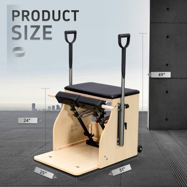 ecab8c88938143bc92778a15eb1b8977-1 Pilates Chair, Split-Pedal Stability Combo Chair with Handles,Pilates Reformer Machine,Pilates Equipment for Home Or Studio Use