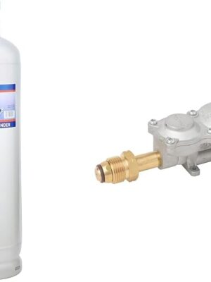 Steel Propane Tank Cylinder with POL Valve and Collar, Great for Mixed Heating Systems, Home fireplaces, Dryers and Grills-Flame King