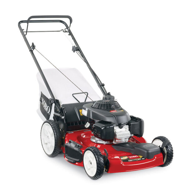 efed8e8422eb40efa5343de85ccc3638 Self-propelled gas mower, 22-inch 170cc OHV engine high-wheel RWD 3-in-1 with height adjustment, oil included