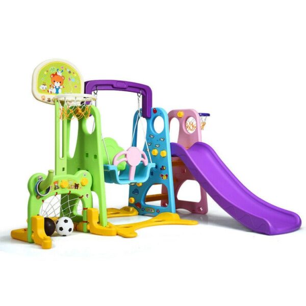 f00923109db045f398010f49455fbc23 Premium 6-In-1 Toddler Slide And Swing Playsets For Indoor Outdoor