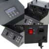 TC-Home 3 IN 1 Stage Fog Bubble Machine with 18 RGB LED light DMX Stage Lighting Fogger Effect w/ 2 Bubble Fans