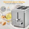 whall Toaster 2 slice Stainless Steel Toasters with Bagel, Cancel, Defrost Function, for Various Bread Types