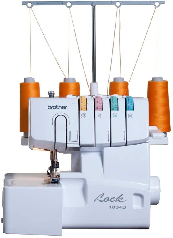 f16b1ae62093462abdd741dcaca2af42 1034D Serger, Heavy-Duty Metal Frame Overlock Machine, 1,300 Stitches Per Minute, Removeable Trim Trap, 3 Included Accessory Feet