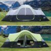 UNP Camping Tent 10-Person-Family Tents, Parties, Music Festival Tent, Big, Easy Up, 5 Large Mesh Windows, Double Layer, 2 Room, Waterproof, Weather Resistant, 18ft x 9ft x78in