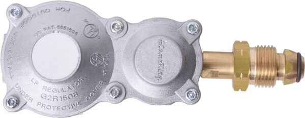 f3ced984e2c2453a954529bcddab4559 Steel Propane Tank Cylinder with POL Valve and Collar, Great for Mixed Heating Systems, Home fireplaces, Dryers and Grills-Flame King