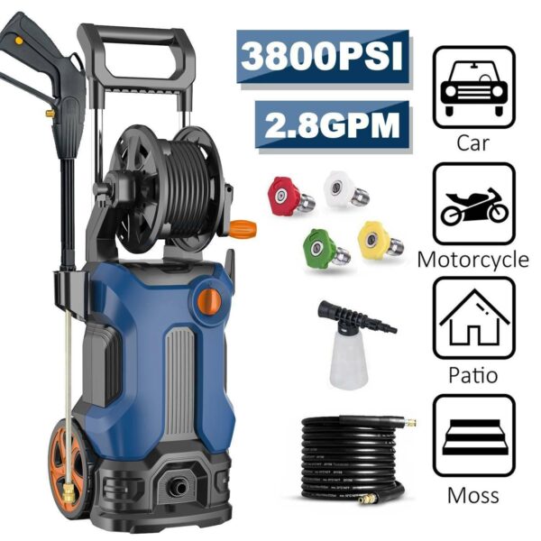 f4a8ef9941c64010a98d8ada84ef1ced 3800PSI 2.8GPM Electric Pressure Washer High Power Cleaner,Water Sprayer Machine