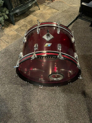 24” Red Ludwig Vistalite Bass Drum Good Condition