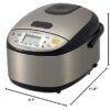 Zojirushi Rice Cooker & Warmer, 3-Cups, Stainless Black
