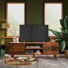 WLIVE TV Stand for 55 60 inch TV, Mid Century Modern TV Console, Entertainment Center
