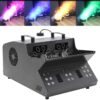 TC-Home 3 IN 1 Stage Fog Bubble Machine with 18 RGB LED light DMX Stage Lighting Fogger Effect w/ 2 Bubble Fans