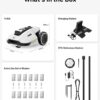 YUKA Mini 500H Robot Lawn Mower Reception 0.12 Acre, Max. 0.17 Acre, Ultrasense AI Vision+ RTK Positioning, Auto Mapping, App Control,45% Slope, Cutting Height 2''~3.5'', 3 Mowing Zones