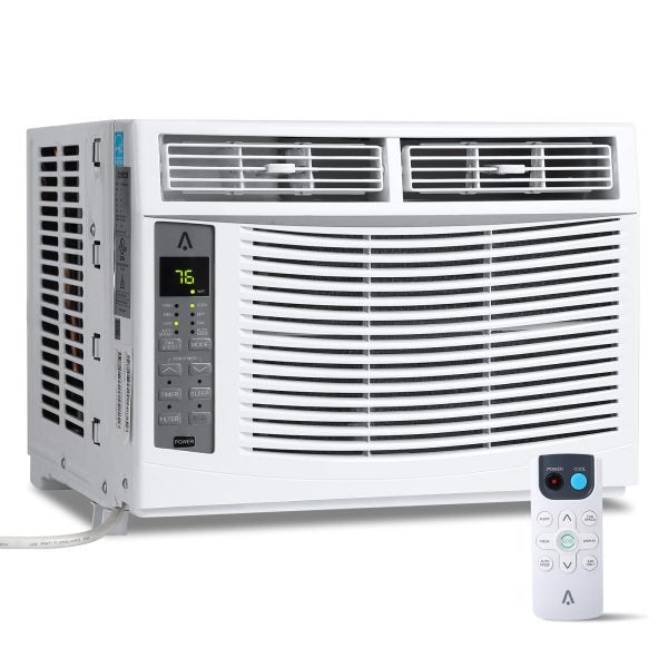 f81df06edda44eabbdd72641d2a6e37a Window Air Conditioner With Reusable Filter & Controls, 6000 BTU 115V~, Suitable for 250 Sq.Ft