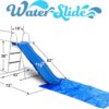 XDP Recreation 6 Foot Water Wave Slide with Built In Adjustable Sprinkler, Freestanding with Ground Pad and Hose Extension for Lawn Fun, Ages 3 to 8