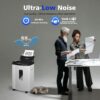 150 Sheet Auto-Feed Micro Cut Paper Shredder for Home Office Use, P-5 Super High Security (5/64 x 19/32 inches), Large 6-Gallon Bin, 20-Min Continuous Run, 55dB Ultra-Quiet, White