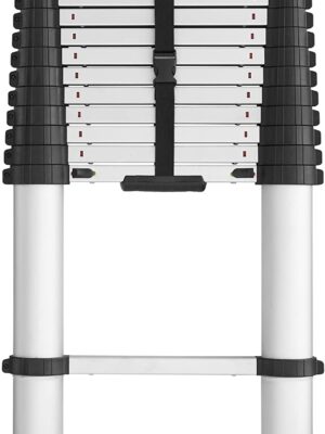 20313T1ASE SmartClose Telescoping Aluminum Ladder with Pinch-Free, Soft-Close Locking Mechanism (300-Pound Capacity, 12.5 ft. ladder with 16 ft. Max Reach) 16 Foot