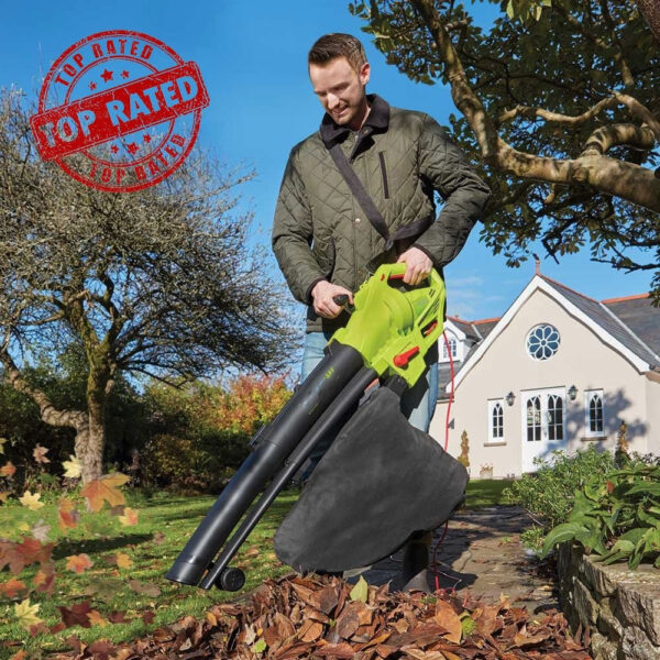f90144851c2a4ca49cc072a3dc2b2f42 Premium 3-In-1 Electric Leaf Blower Leaf Vacuum Mulcher W/ 6 Speeds