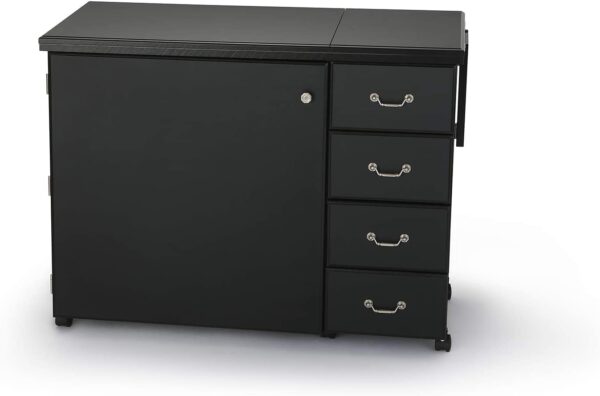 f90d43f85b7e40eabf36f9ab5d16870c 353 Norma Jean Sewing Cabinet for Sturdy Sewing, Cutting, Quilting, and Crafting with Storage and Airlift, Black Finish
