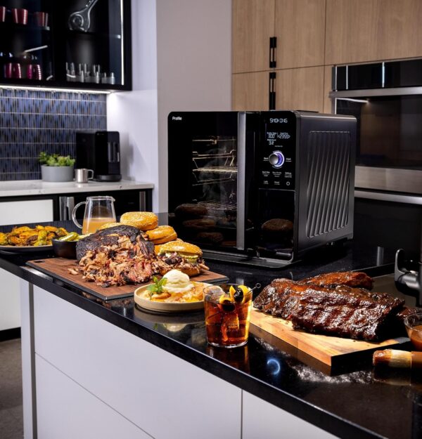 f9f762b77cad4cd1a8ffbf898586e0d6 Smart Indoor Pellet Smoker, with Active Smoke Filtration, 5 Smoke Control Settings, WiFi Connected, Electric, Countertop BBQ Appliance, Black