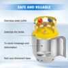 30 LB Refrigerant Recovery Tank for R12, R22, R134A, R410A Refrigerant with 1/4 SAE Y-Valve Liquid/Vapor Reclaim Tank AC Freon Recovery Tank Refrigerant Recovery Cylinder Tank Reusable-FAHKNS