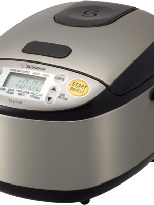 Zojirushi Rice Cooker & Warmer, 3-Cups, Stainless Black